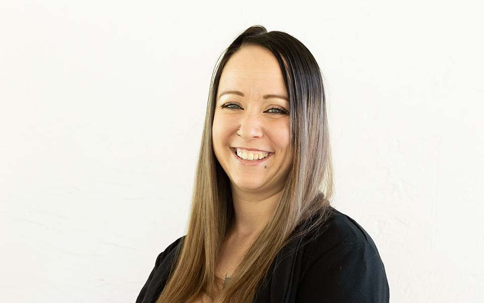 Head shot of Megan, Field Manager + Trainer at Cleaning By Knight. Photography by K. Gabrielle Photography.